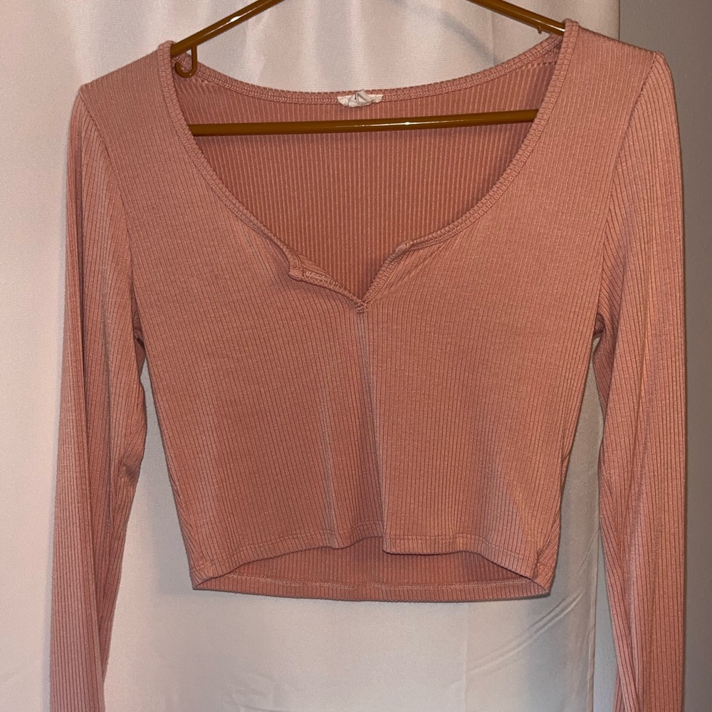 Garage long sleeve cropped top